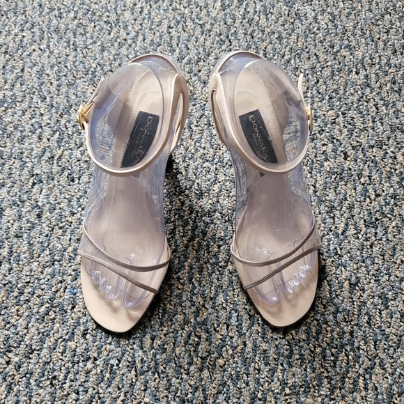 Stunning Donna Karan New York Neutral Strappy Sandals Size 8 - Picture 1 of 16